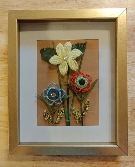 Hand-Embroidered Mini-Bouquets