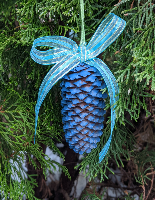 Blue Spruce Pinecone Ornament